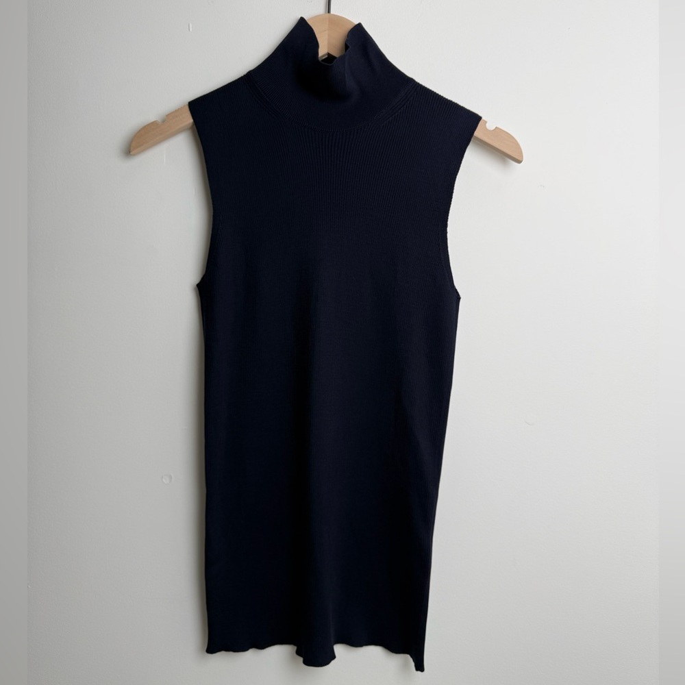 Loro Piana Navy Blue silk turtleneck